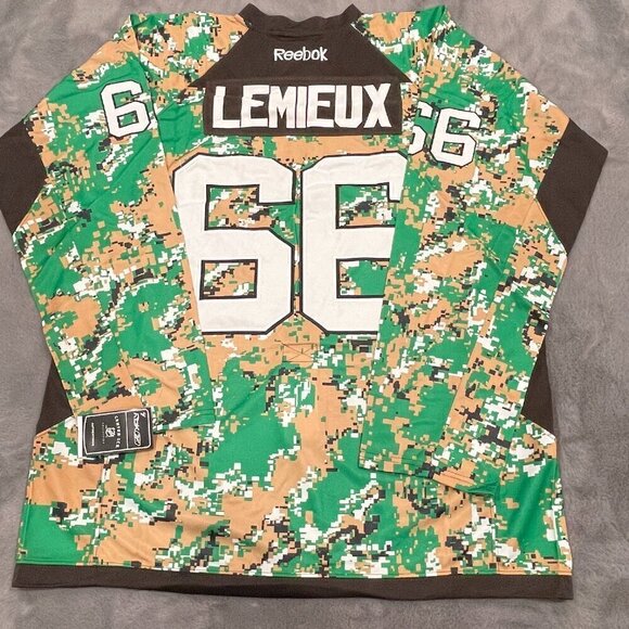 reebok pittburgh penguins lemieux camo jersey size 54 - Picture 2 of 2